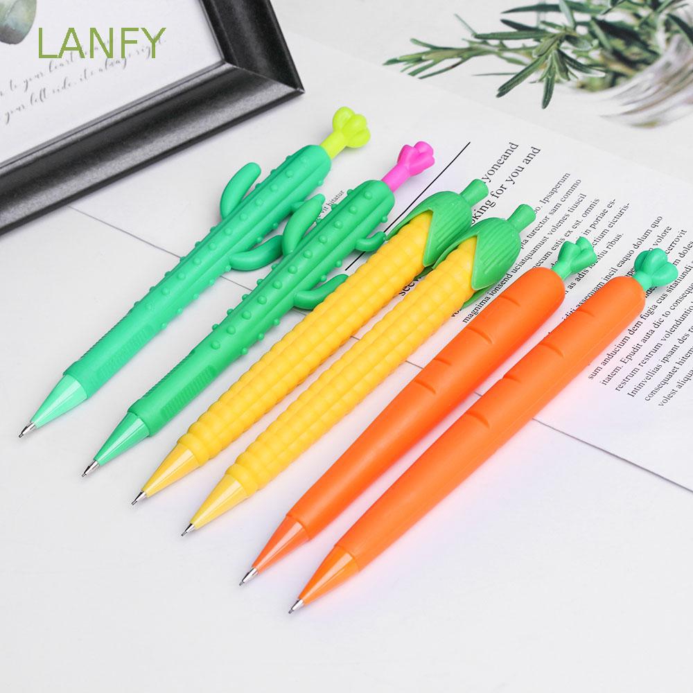 Bút chì bấm họa tiết xương rồng/bắp/cà rốt ngòi 0.5/0.7mm tùy chọn