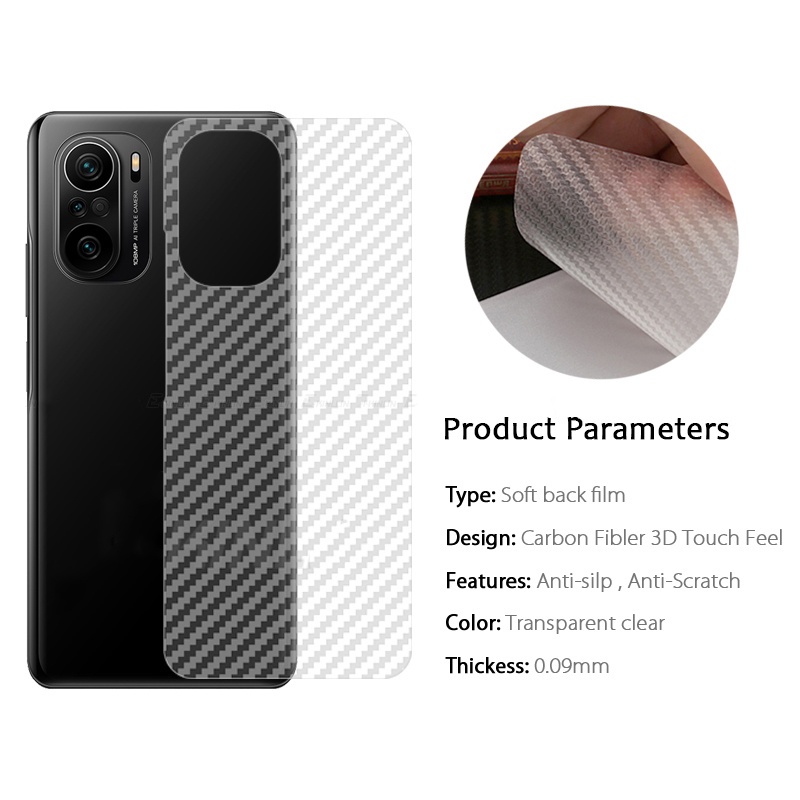 Ốp Điện Thoại PVC Siêu Mỏng Họa Tiết Sợi Carbon Chống Bám Vân Tay Cho Xiaomi 11T/11T Pro/11 LITE