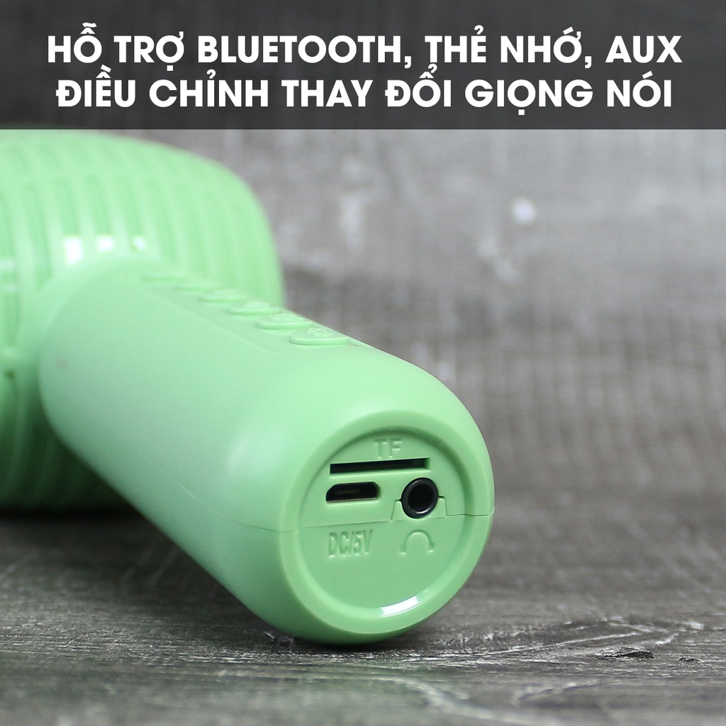 Micro karaoke blutooth KTV ZA-600, Mic mini không dây tích hợp loa hát karaoke hay