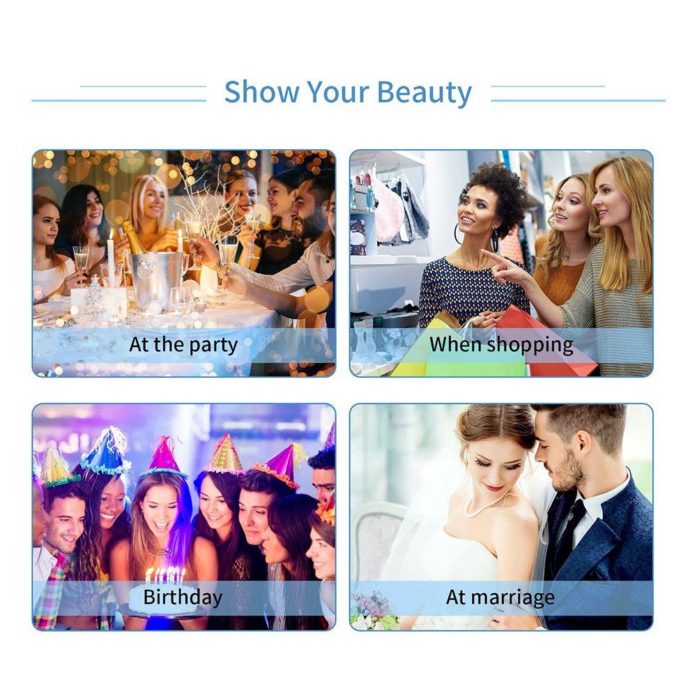 USNOW Set 8 Lông Mi Giả Từ Tính 3D Dày Dặn Kèm 5 Cặp Lông Mi Giả Dành Cho Nữ