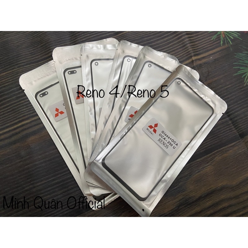 Kính ép Oppo reno 2f, reno 3, reno 4,reno 5,reno 6z liền keo xịn