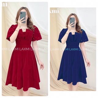 Đầm dự tiệc tay phồng kết ngọc