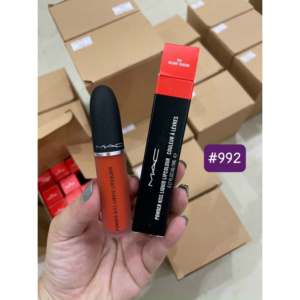 Son MAC 992 -  Son Kem 992 Cam Neon -bản nhập hàn tặng vial nước hoa