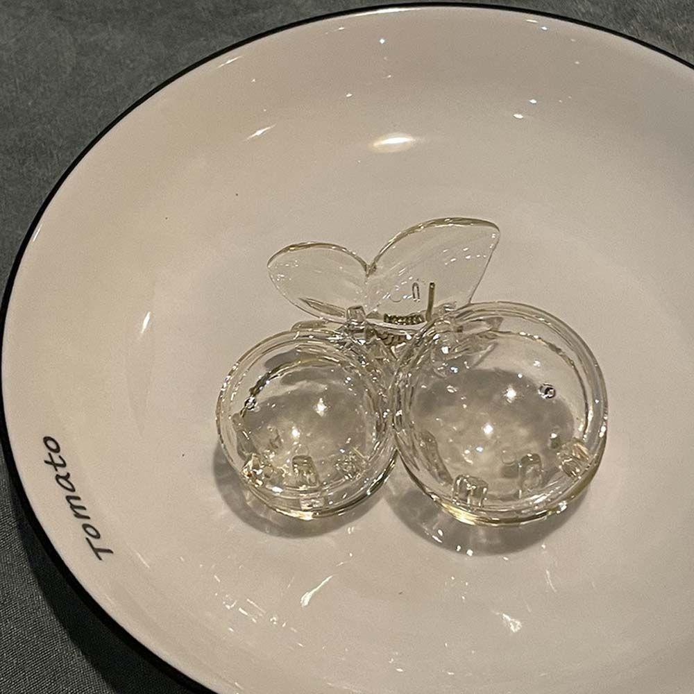 TWINKLE Kẹp Tóc Hình Quả Cherry Màu Đen / Cà Phê Thời Trang