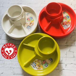 Khay ăn 3 ngăn cho bé có kèm khay để cốc hàng Nhật