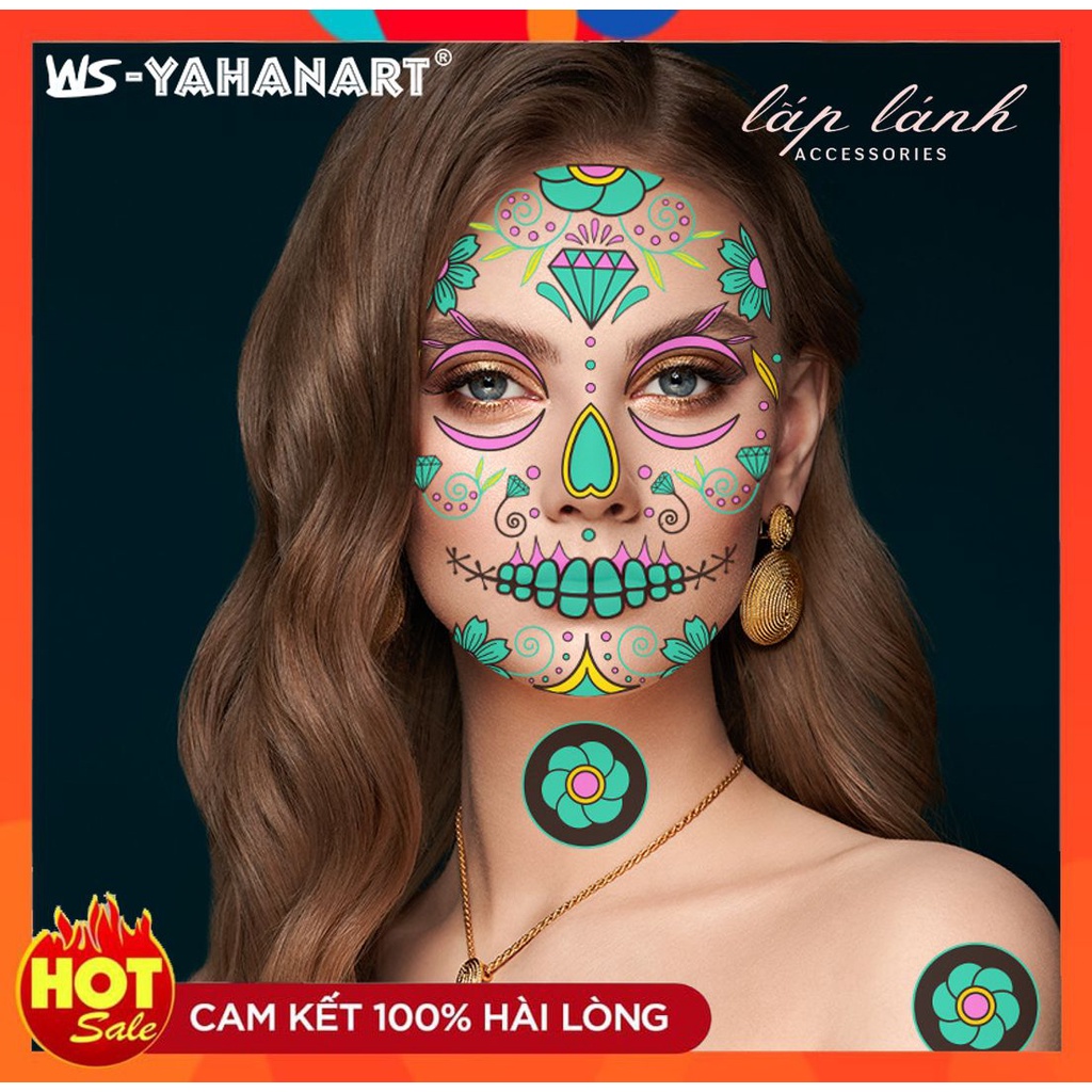 HÌNH XĂM HUỲNH QUANG SÁNG TRONG ĐÊM PHONG CÁCH HALLOWEEN NỔI BẬT CÁ TÍNH THỜI TRANG222HX005