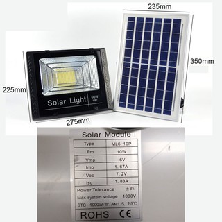 Đèn led pha năng lượng mặt trời 60w