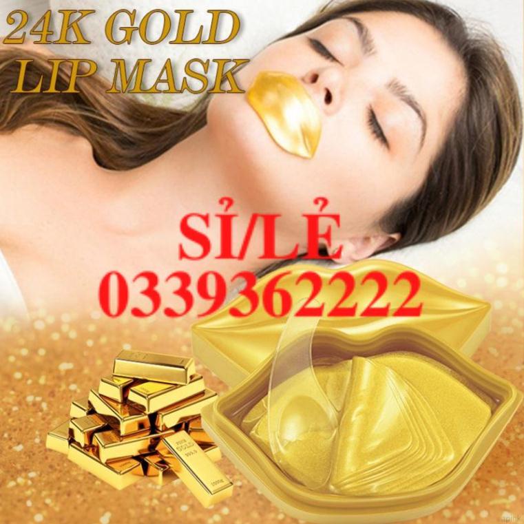 [Hàng mới về] Set 20 mặt nạ môi 24K dưỡng ẩm giảm nếp nhăn