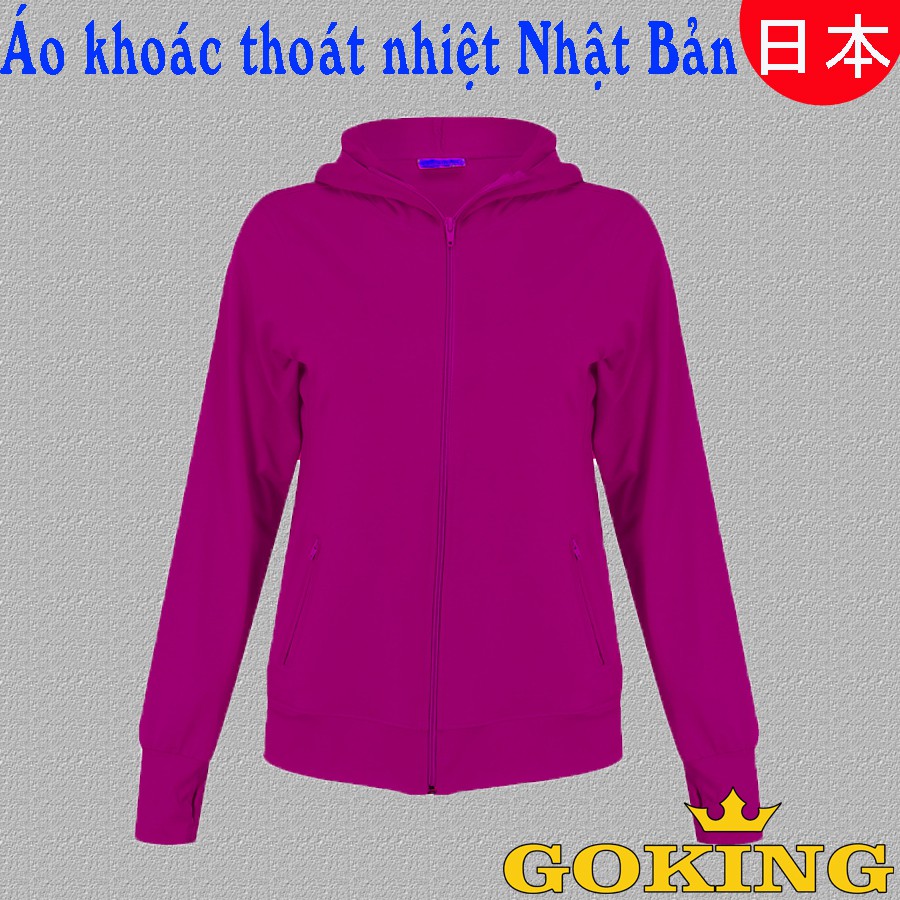 Áo khoác nữ thoát nhiệt Nhật Bản Goking 6 túi, áo chống nắng nữ siêu cao cấp, thấm hút mồ hôi, thoải mái vận động