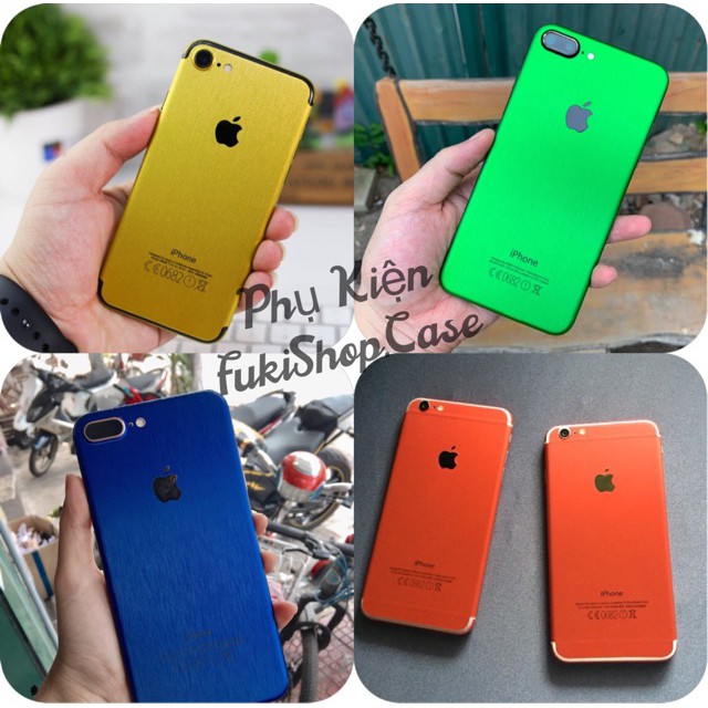 [ Hot_Sale ] [8 MÀU] Dán Skin Nhôm Xước iPhone có iMei ip6 ip6s 6plus 7plus 8plus ip7 ipX ipXS