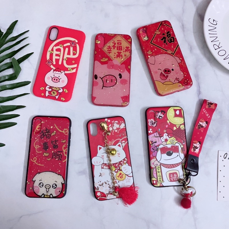 Ốp iPhone X/Xs Viền Nhựa Dẻo Hình Thú May Mắn Chiêu Tài