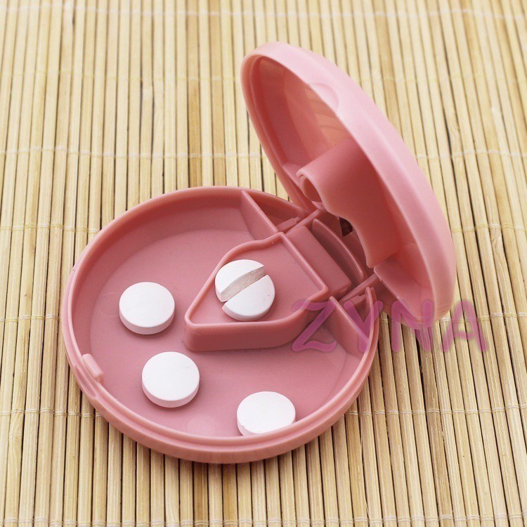 Layer Pill Medicine Crusher Grinder Splitter Tablet Divider Cutter Storage Box My