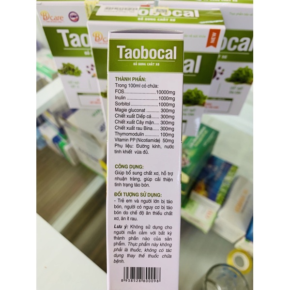 Bổ sung chất xơ Taobocal - sản phẩm của Betacare - hộp 10 ống