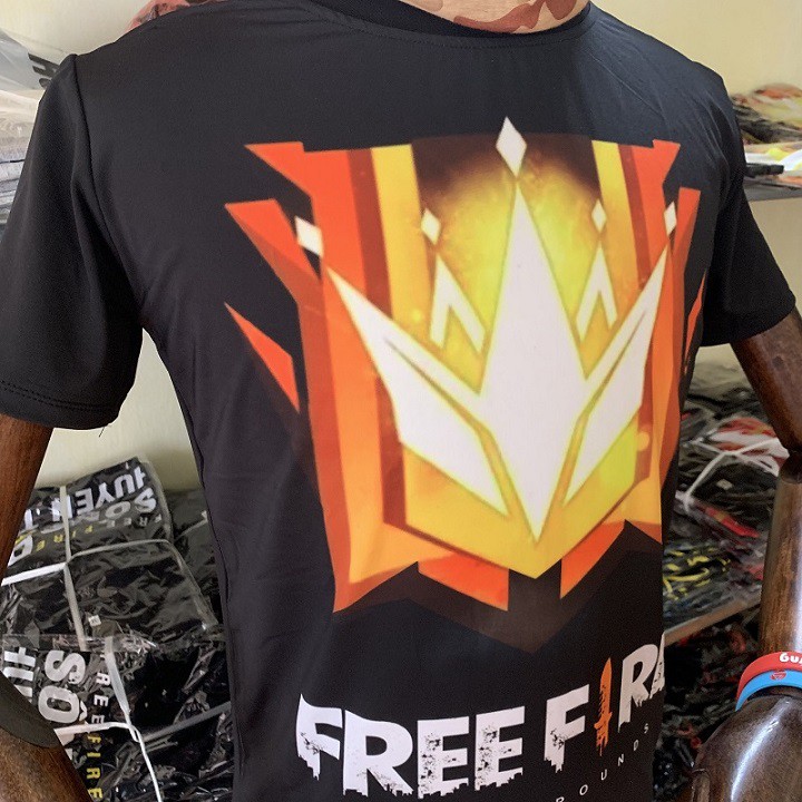 Bộ Nam Hè free fire in logo rank thách đấu hàng handmade Áo Game Sam Shop