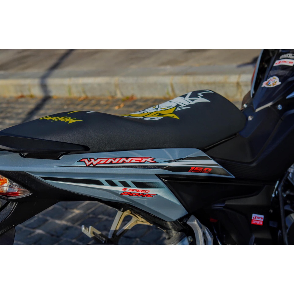Tem Rời Dán Xe Winner V1 Mẫu King Drag Xi Măng Cực Hot, Hàng 3 Lớp Chất Lượng Cao