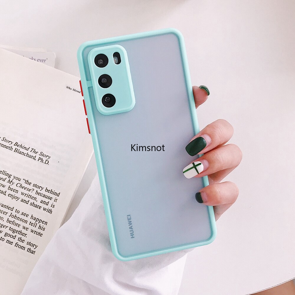 Ốp điện thoại Acrylic mặt nhám màu tương phản cho Xiaomi Redmi 9 Note 9S Note 9 Pro Max Mi Note 10 Lite Mi 8 9 10