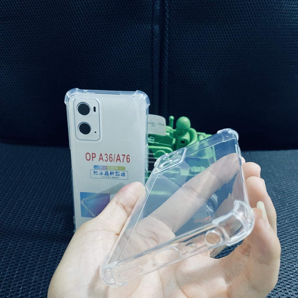 Ốp lưng chống sốc OPPO A76/ A36 dẻo trong suốt cao cấp bo 4 góc chống va đập bảo vệ camera