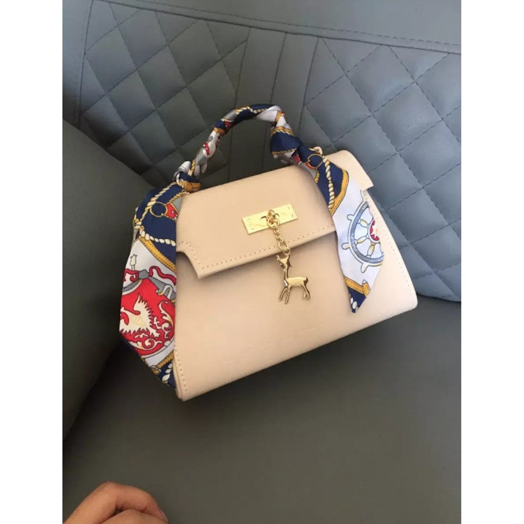 túi xách nữ buộc khăn con hươu thời trang - T098 | BigBuy360 - bigbuy360.vn