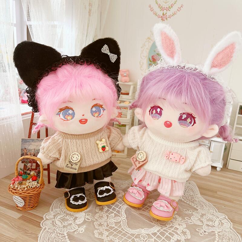 Búp Bê Em Bé Mặc Áo Sweater Vải Cotton Dệt Kim 20cm Thiết Kế Dễ Thương