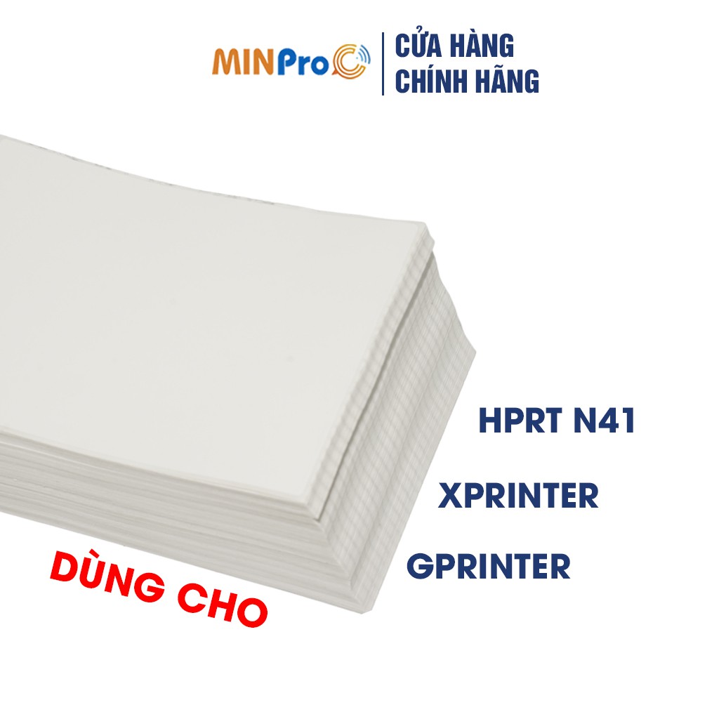 Giấy in nhiệt MINPRO tự dính 500 tờ khổ A6 100x150 in đơn hàng, mã vạch, in bill không phai chữ