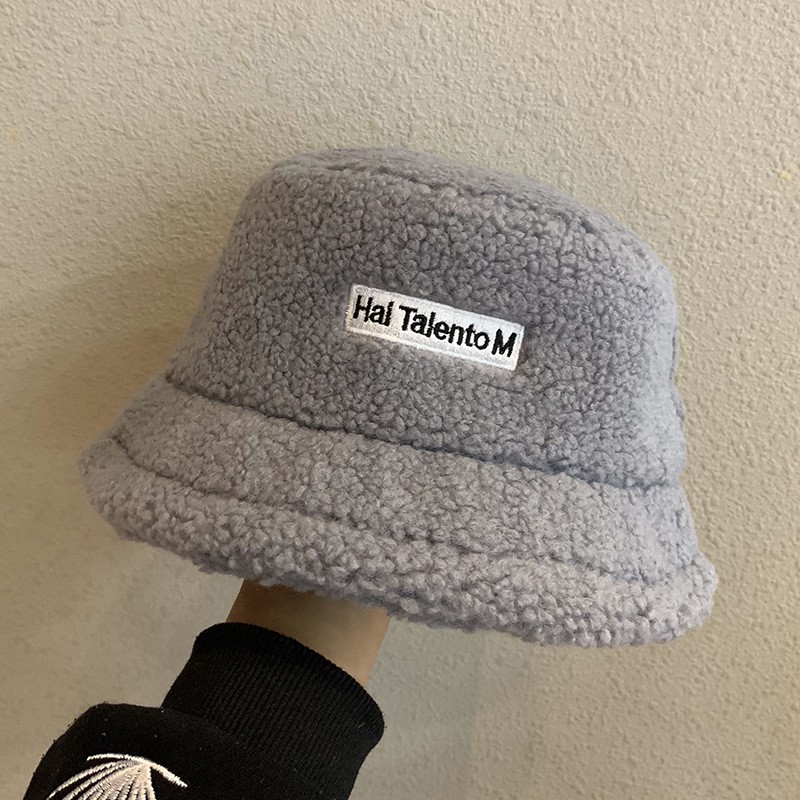 Nón Lông Cừu Bucket Phối Chữ Siêu Xinh Korea Style