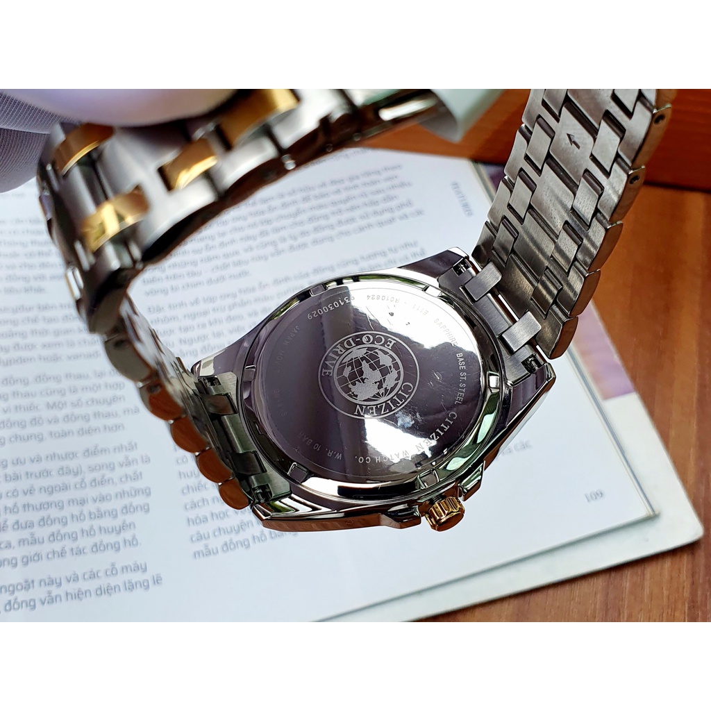 Đồng hồ nam chính hãng Citizen Eco-drive Corso Diamond BM7107-50E - Máy pin năng lượng ánh sáng - Kính Sapphire