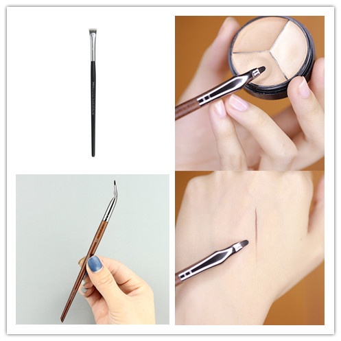 1 Cọ Trang Điểm Đầu Dẹt Hình Quạt Đánh Phấn Bắt Sáng/Phấn Mắt Cho Nữ