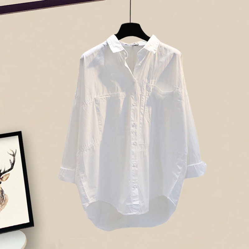 Plus Bộ Áo Sơ Mi + Áo Khoác Vest + Quần Short Denim Lưng Cao Thời Trang Mùa Hè 2022 Cho Nữ