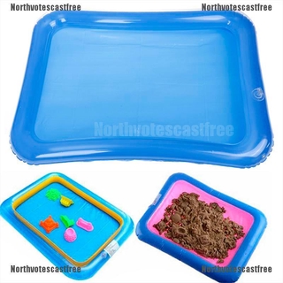 1 hộp cát bơm hơi màu xanh cho bé chơi, kích thước 60x45cm