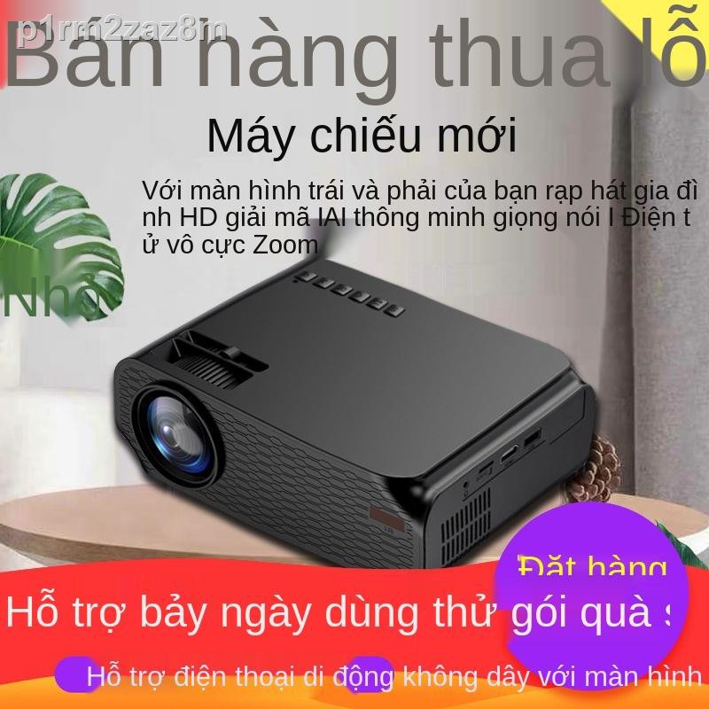 ﹍Máy chiếu điện thoại di động gia đình độ nét cao, siêu rõ nét Máy chiếu treo tường mini thông minh phòng ngủ không dây