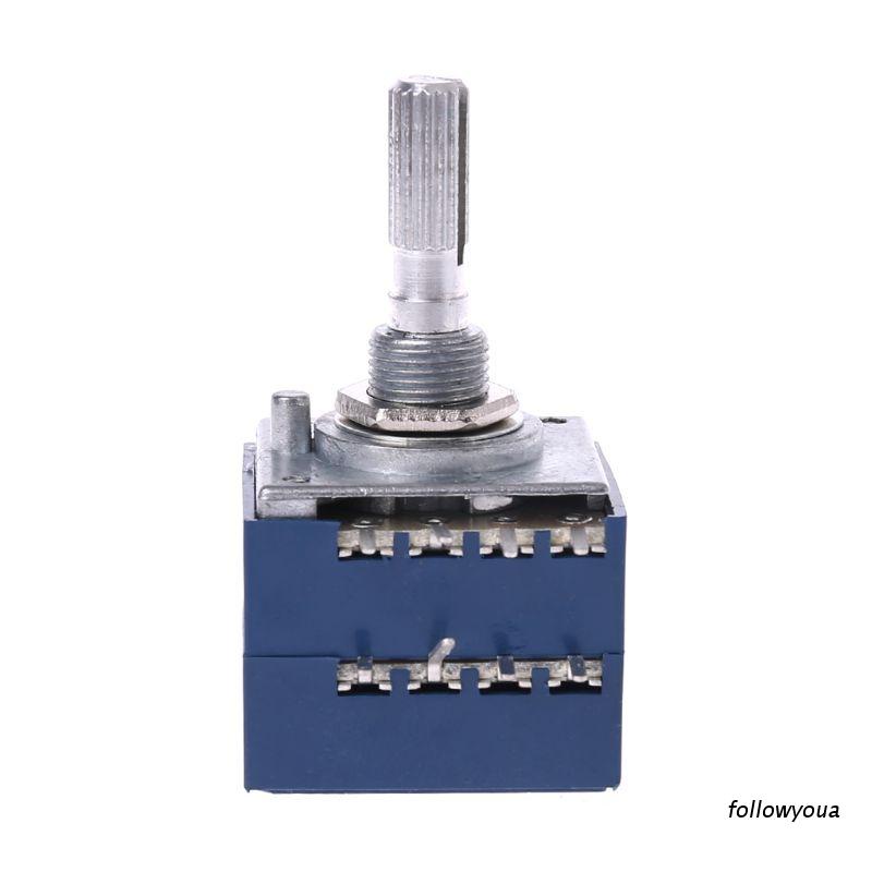 Chiết áp RH2702 8 chấu trục chia răng cưa 6mm độ chính xác cao loại 27 A100K 100K