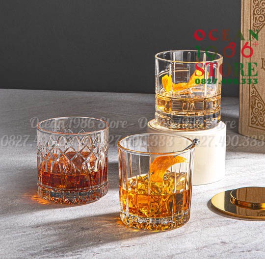 Ly Whisky Thủy Tinh Ocean Thái Lan Traze Double Rock 350ml - PST P03661 - PRE P03662 - FTR P03663