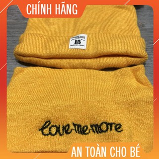 [Si-Le] Bộ khăn + mũ len 2 quả bông cho bé MS02