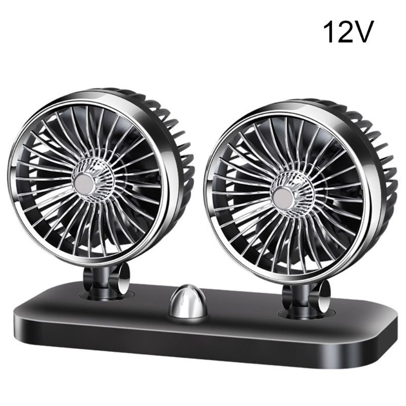 SUN Double-headed Cooling Electric Car Fan 12V/24V Auto Powerful High-wind Multipurpose Premium Quality Automobile Cooling Air Tool