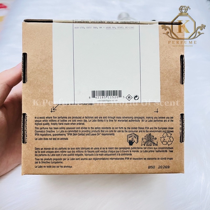 [K Perfume Chính Hãng] Nước Hoa Unisex Le Labo A13 | Thế Giới Skin Care