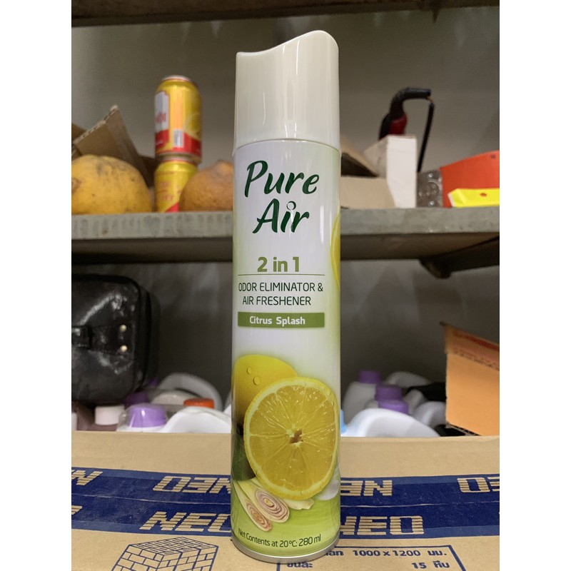NƯỚC HOA XỊT PHÒNG PURE AIR HƯƠNG CHANH SẢ 280ml (mầu vàng)