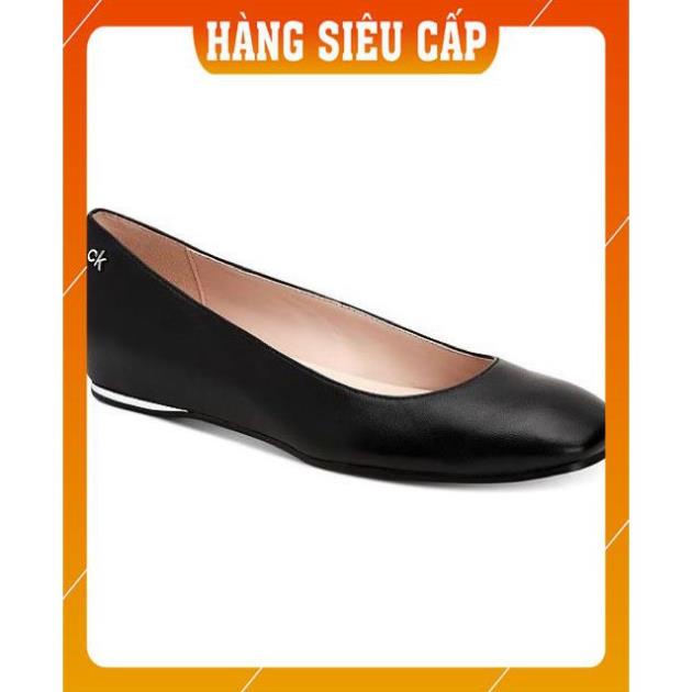 Giày nữ Việt Nam xuất khẩu, Giày thời trang nữ đẹp, mũi vuông da thật màu đen HoT