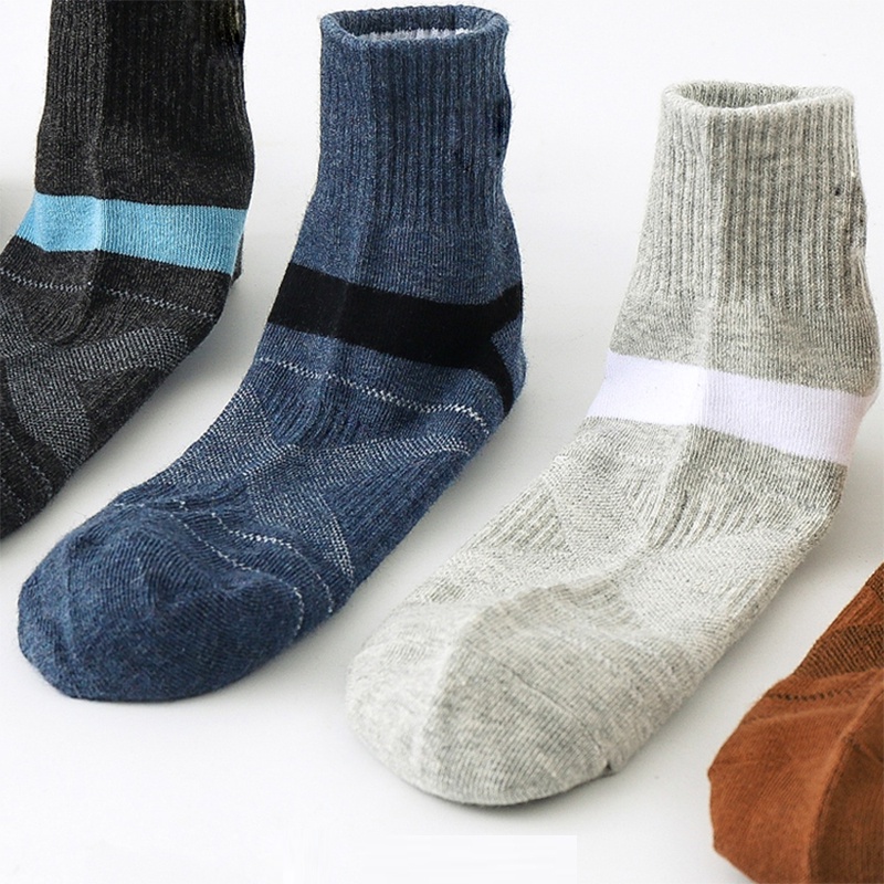 Set 5 đôi vớ cotton thể thao năng động cho nam