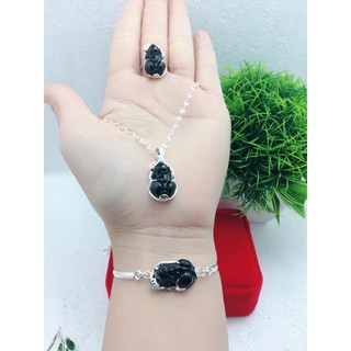 Bộ trang sức bạc tì hưu ( nhiều màu) B233