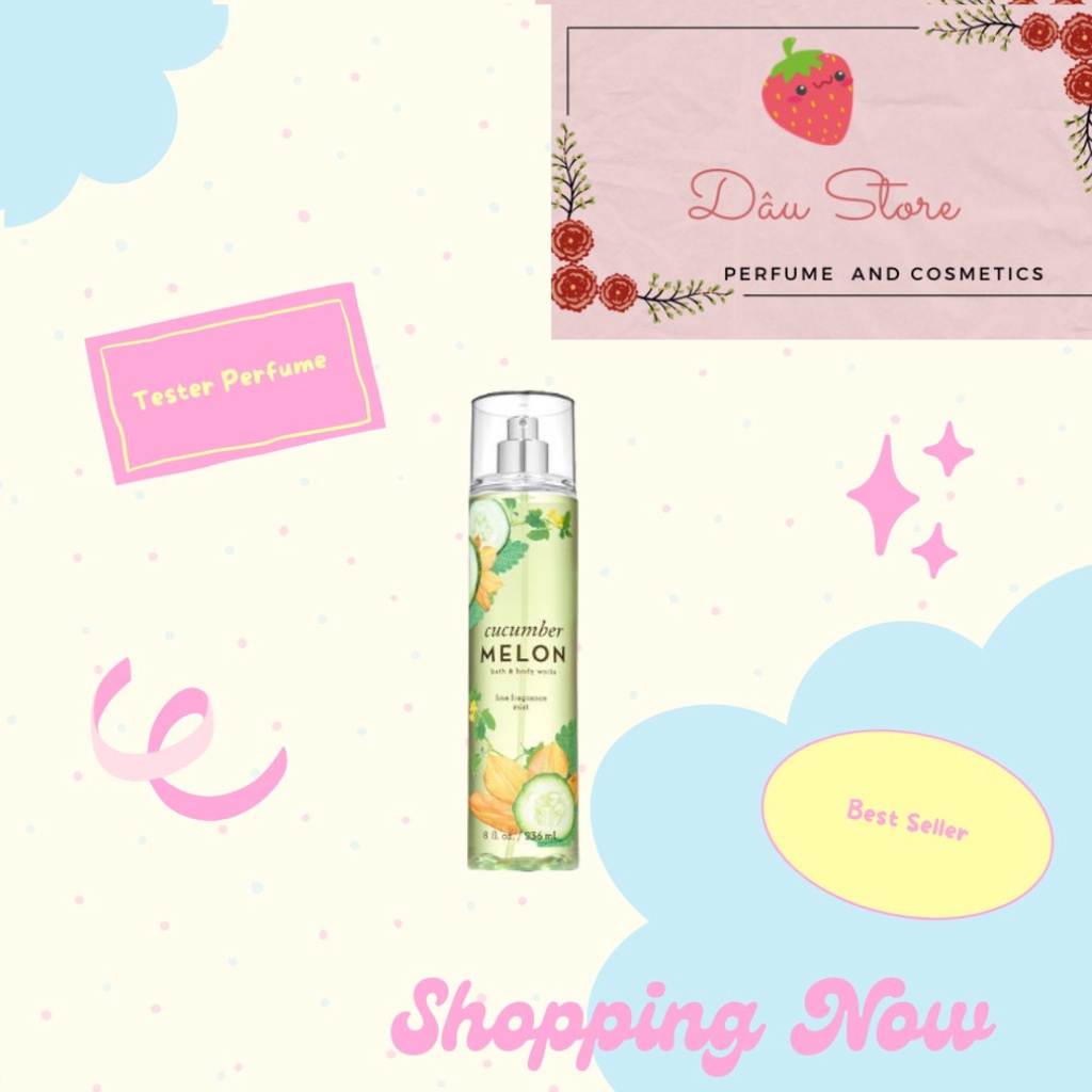 Xịt thơm Bath & Body Works Fine Fragrance Mist Hương Cucumber Melon