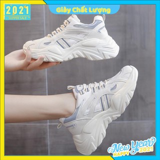Giày thể thao nữ thời trang cá tính 3M viền phản quang mới nhất , siêu Hot 2020 ( kem , đen , ghi )
