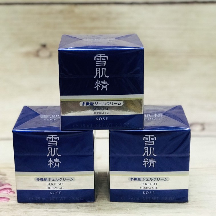 Kem dưỡng kiêm mặt nạ ngủ sekkisei herbal gel kose Nhật Bản
