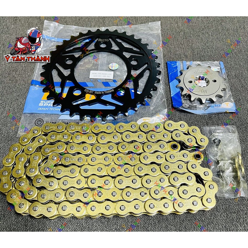 nhông sên đĩa xe moto rebel 300 0631