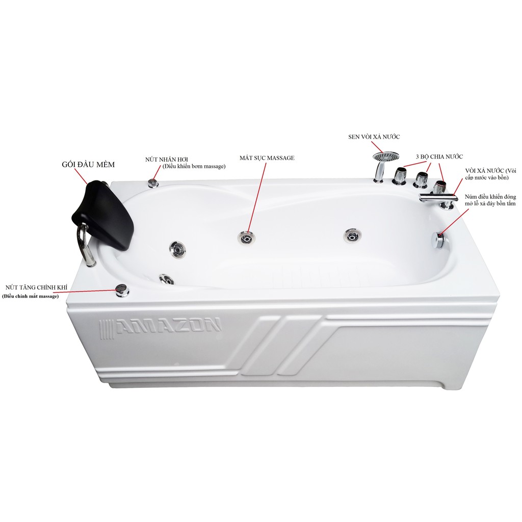 Bồn tắm massage Amazon TP-8006