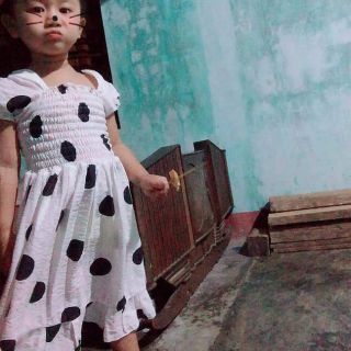 Đầm bi tk bé gái. Cherry love 750