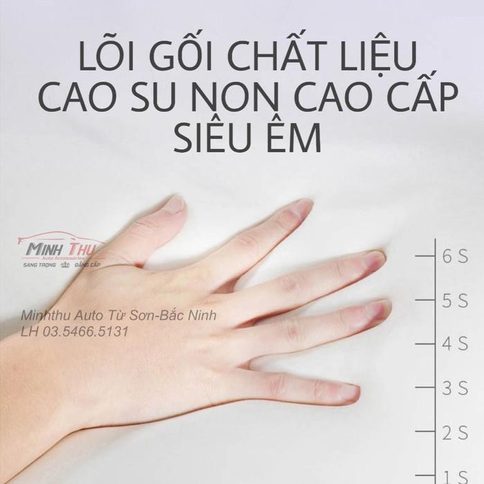 Gối Tựa Đầu Bọc Da Cao Su Non Nguyên Khối Cao Cấp Siêu Đàn Hồi Chống Đau Mỏi - 1 Gối