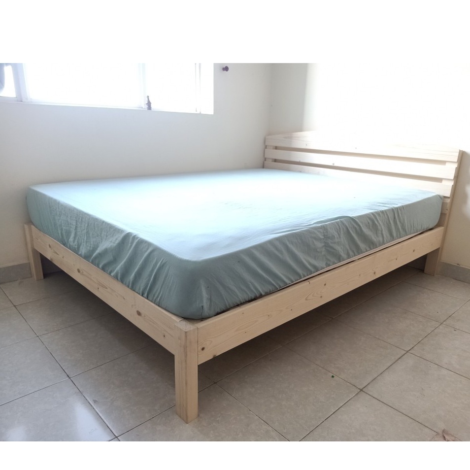Giường ngủ gỗ lắp ráp đủ kích cỡ ⚡ GIÁ XƯỞNG ⚡ có đầu giường 1m2_1m4_1m6_1m8 (kèm phụ kiện)