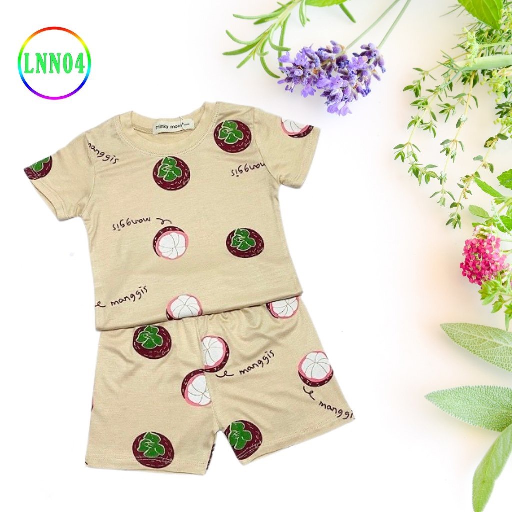 [LNN04] Bộ Cộc Tay Thun Lạnh MINKY MOM CÓ SIZE ĐẠI In Hình Trái Cây Mềm Mịn, Thoáng Mát, Dễ Chịu, Hàng Chuẩn Đẹp Cho Bé