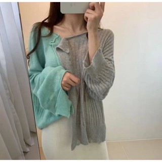 Áo khoác cadigan len thừng siêu ấm Chất len