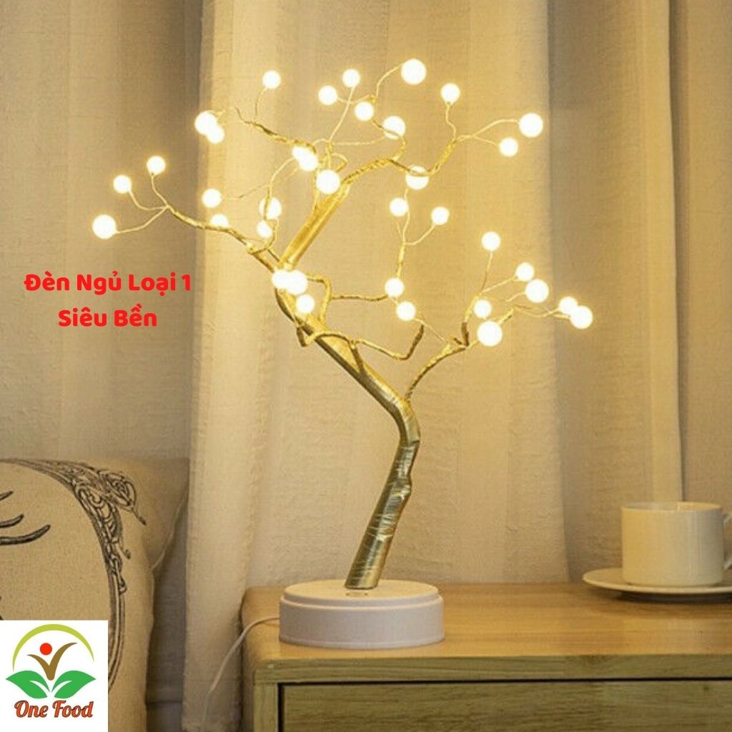 Đèn Ngủ Cao Cấp Loại 1 Để Bàn Hình Cây, Đèn Decor Ánh Sáng Cực Dịu Mắt, OneFood68